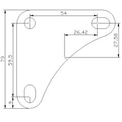 Ke Góc Lắp Kệ Sắt V Lỗ