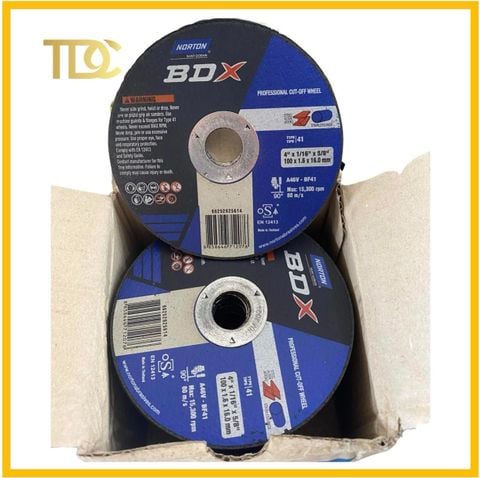 Đĩa Cắt Cutting Disc Norton BDX 100 X 1.6 X 16mm, #A46V-BF41
