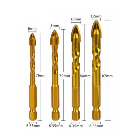 Ktomer Mũi Khoan Đa Năng Đuôi Lục Giác 6mm 8mm 10mm