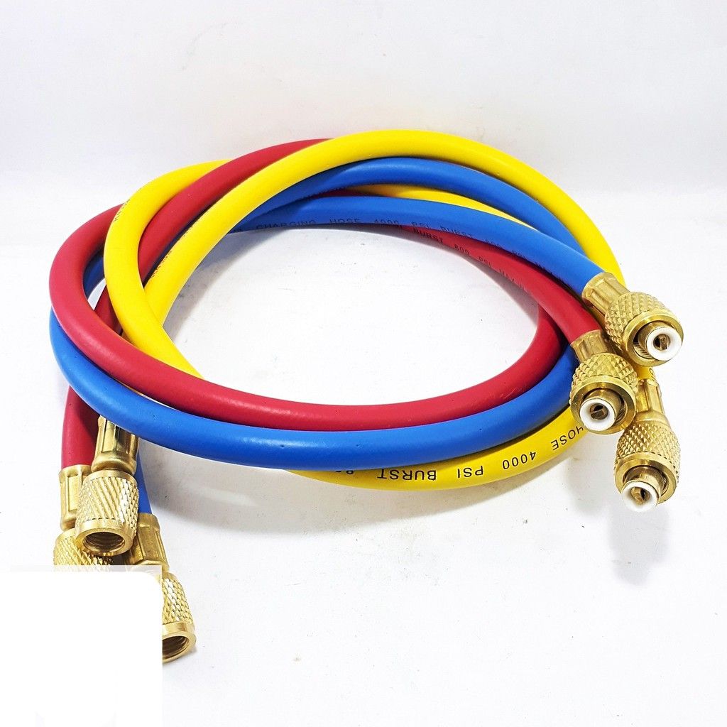 Charging Hose Refrigerant Gas Yellow 3/8