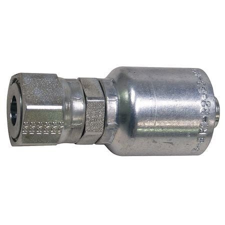 Parker Hydraulic Crimp Fitting, Female ORS, Straight, 3/8, 1JS43-6-6