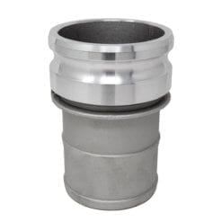 Cam & Groove E400 Fitting, 4″ Male Camlock x 4″ Hose Shank