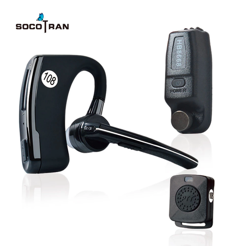 Tai Nghe Bộ Đàm Socotran Wireless Walkie Talkie PTT Bluetooth Headset Earpiece Cho Motorola P8668 P8668i GP328D GP338D P8200 P8260 Mic Earphone Adapter