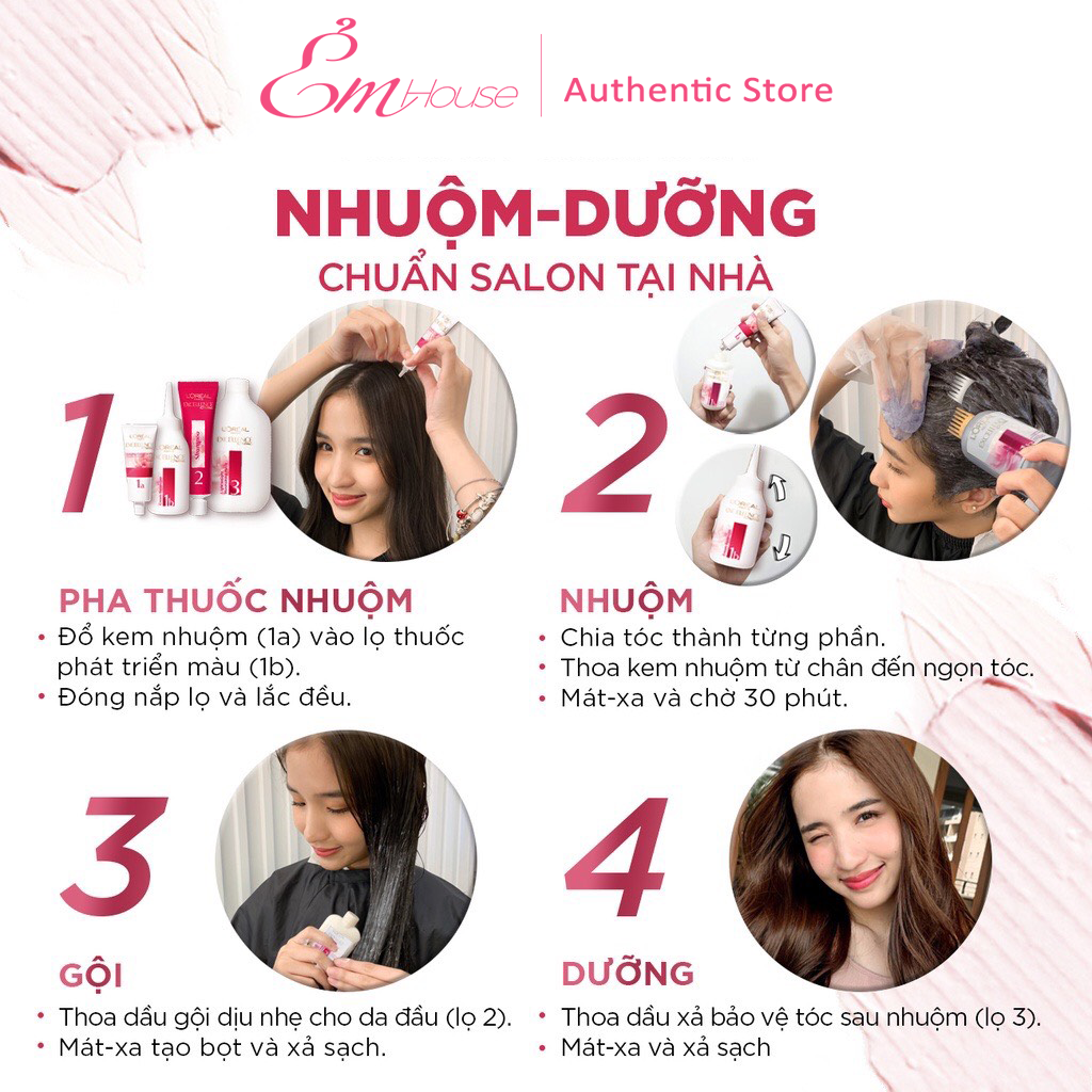 Thuốc Nhuộm Tóc Tại Nhà Loreal CHÍNH HÃNG Phủ Bạc Đủ Màu  Thuốc Nhuộm Tóc