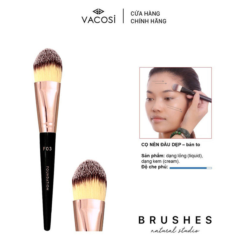 VACOSI Cọ nền đầu dẹp, bản to FOUNDATION BRUSH (F03)VACOSI Cọ nền đầu dẹp, bản to FOUNDATION BRUSH (F03) – emhouse