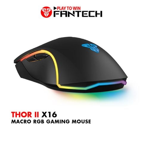  Chuột Gaming Có dây Fantech X16 THOR II 4200DPI LED RGB 16,8 Triệu Màu 