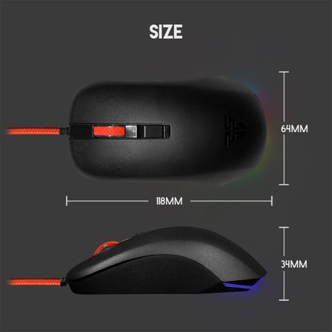  Chuột Gaming Có Dây Fantech G13 RHASTA II 2400DPI LED RGB 4 Phím - Chính Hãng 