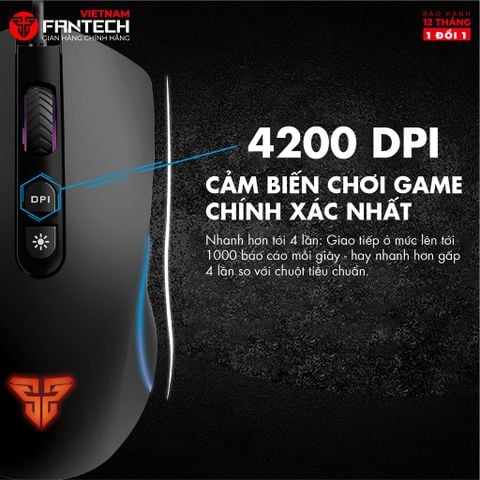  Chuột Gaming Có dây Fantech X16 THOR II 4200DPI LED RGB 16,8 Triệu Màu 