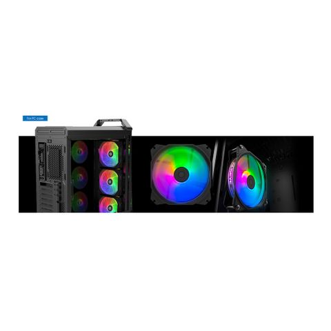  Kit 3 Fan Case Alseye M120-P RGB Max 120mm hỗ trợ Aura/RGB Fusion 