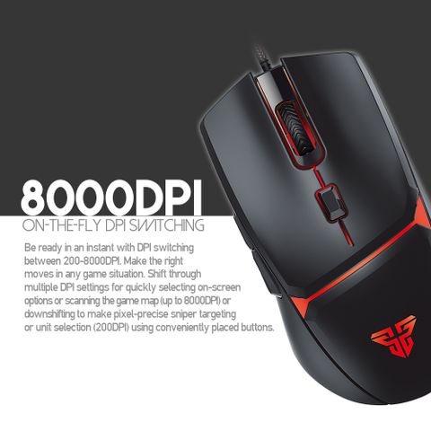  Chuột Gaming Có Dây Fantech VX7 CRYPTO 8000DPI LED 4 Màu 6 Phím Macro Có Phần Mềm Tùy Chỉnh Riêng Màu Đen/Trắng 