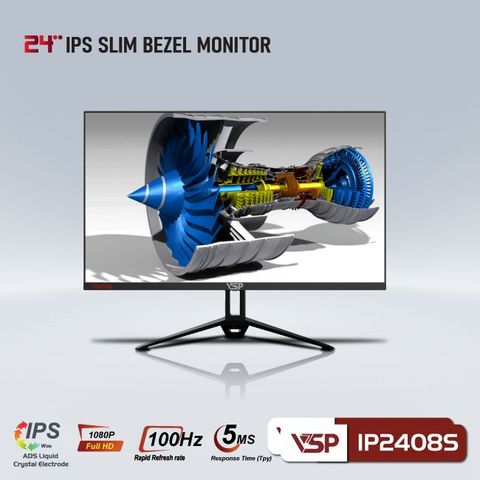  Màn hình Gaming VSP IP2408S Phẳng FHD, IPS, 75Hz 