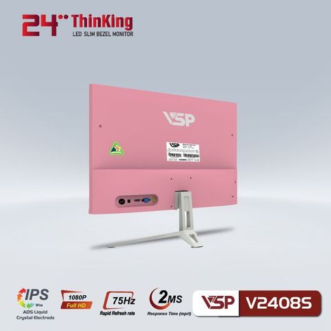  MÀN HÌNH PHẲNG LED MỎNG TRÀN VIỀN VSP V2408S - HỒNG 