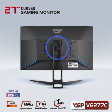  Màn hình VSP VG277C (27 inch - VA - FHD - 180Hz - 1ms - Cong ) 