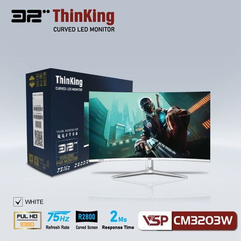  Màn hình cong 32inch VSP THINKING MASTER GAMING VL32(CM3203W) - Trắng 