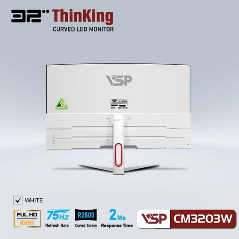  Màn hình cong 32inch VSP THINKING MASTER GAMING VL32(CM3203W) - Trắng 