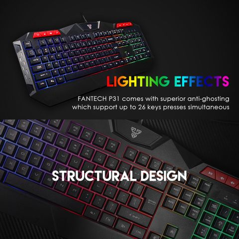  Combo Bàn Phím + Chuột + Lót Chuột Gaming FANTECH P31 