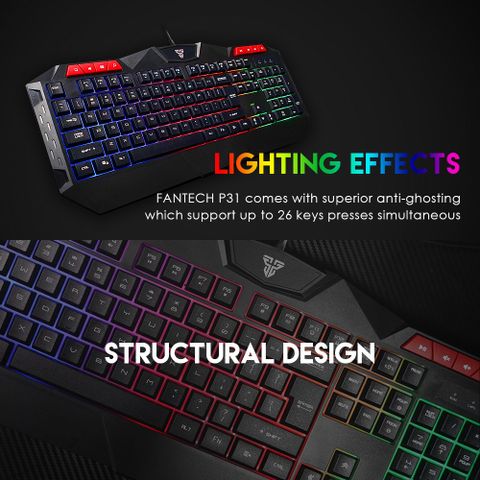  Combo Bàn Phím + Chuột + Lót Chuột Gaming FANTECH P31 