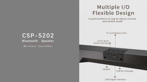  LOA COLORFUL Soundbar CSP-5202 Bluetooth Speaker 