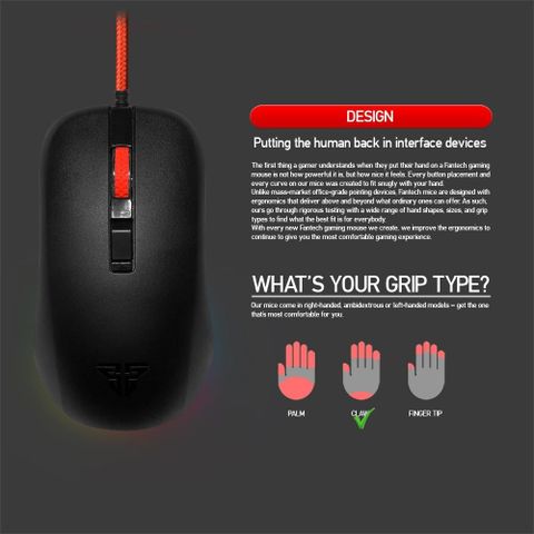  Chuột Gaming Có Dây Fantech G13 RHASTA II 2400DPI LED RGB 4 Phím - Chính Hãng 