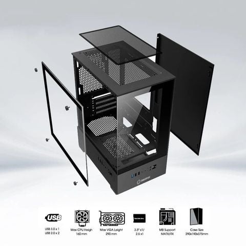  Case CPC-EX32 Đen (không kèm fan) 