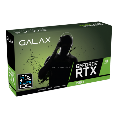  GALAX GeForce® RTX 2060 (1-Click OC) 6GB GDDR6 192-bit DP/HDMI/DVI-D 