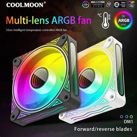  Quạt Fan COOLMOON DM1 WHITE SYNC MAIN - Tặng Kèm 4 Ốc 