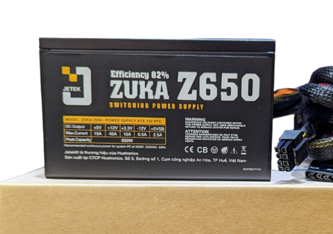  Nguồn JETEK 650W ZUKA Z650 82% 