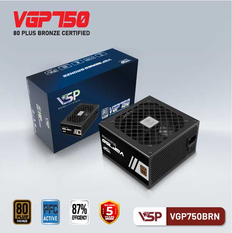  BỘ NGUỒN VSP VGP750BRN - 80PLUS BRONZE - 750W 