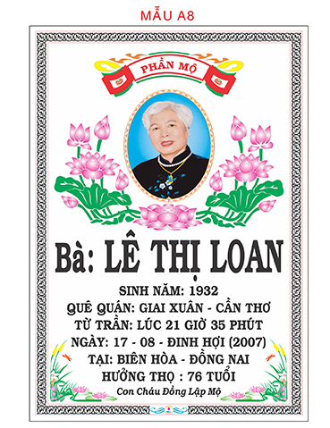  Bia men 2D mẫu: Hoa sen 