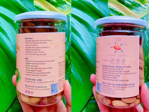  Hạnh nhân sống nonpareil Mỹ size trung 25/27_ raw almonds size 25/27 