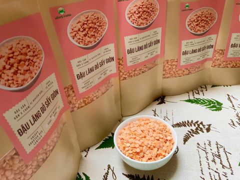  Đậu lăng đỏ sấy giòn nguyên vị - Crispy roasted red lentils 