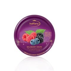  Kẹo hoa quả ngậm KALFANY – Vị Nho dâu – Hộp thiếc 150g 