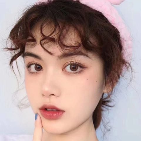  [0 ĐỘ] áp tròng NADIA BROWN - ẨM CAO 55% - HSD 6 THÁNG 