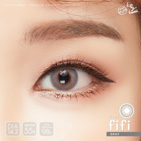  Kính Áp Tròng FIFI GRAY - Lens Ẩm Cao 55% - Hạn 6 Tháng - Giãn Nhẹ Tông Tây Phù Hợp Cho Mắt Nhạy Cảm 