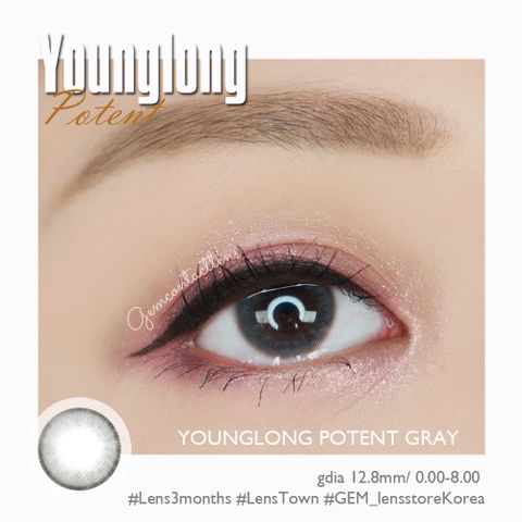  áp tròng YOUNGLONG POTENT GRAY - LENS ME - HSD 3 THÁNG 