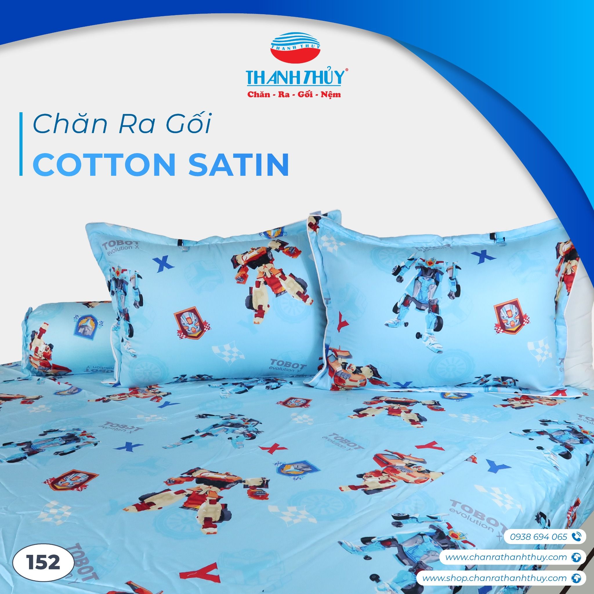  Bộ Ga Bọc Cotton Satin 152 