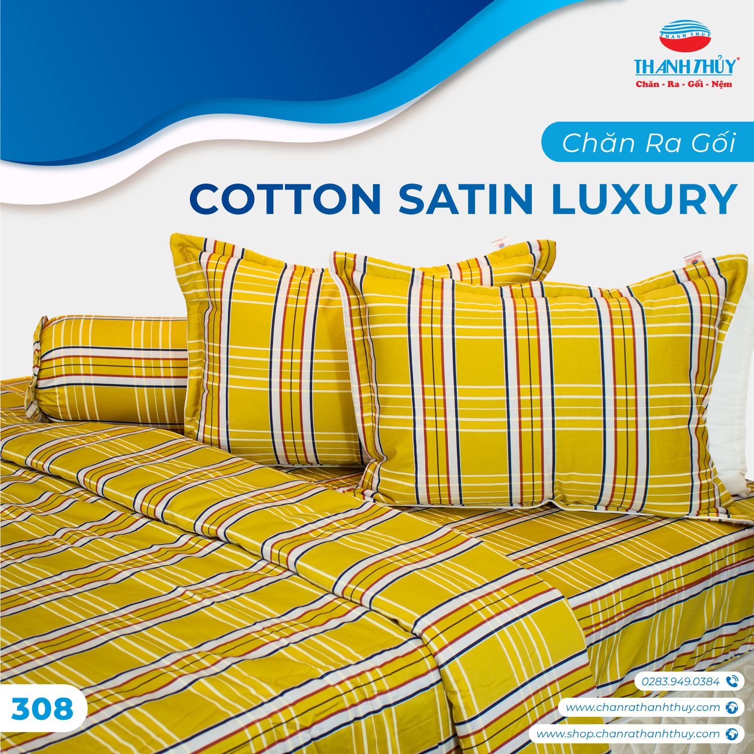  Chăn Lẻ Cotton Satin Luxury 308 