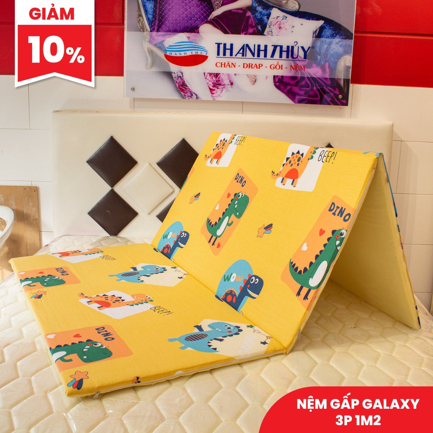  Nệm Bông Ép Gấp Galaxy - Dày 3cm 