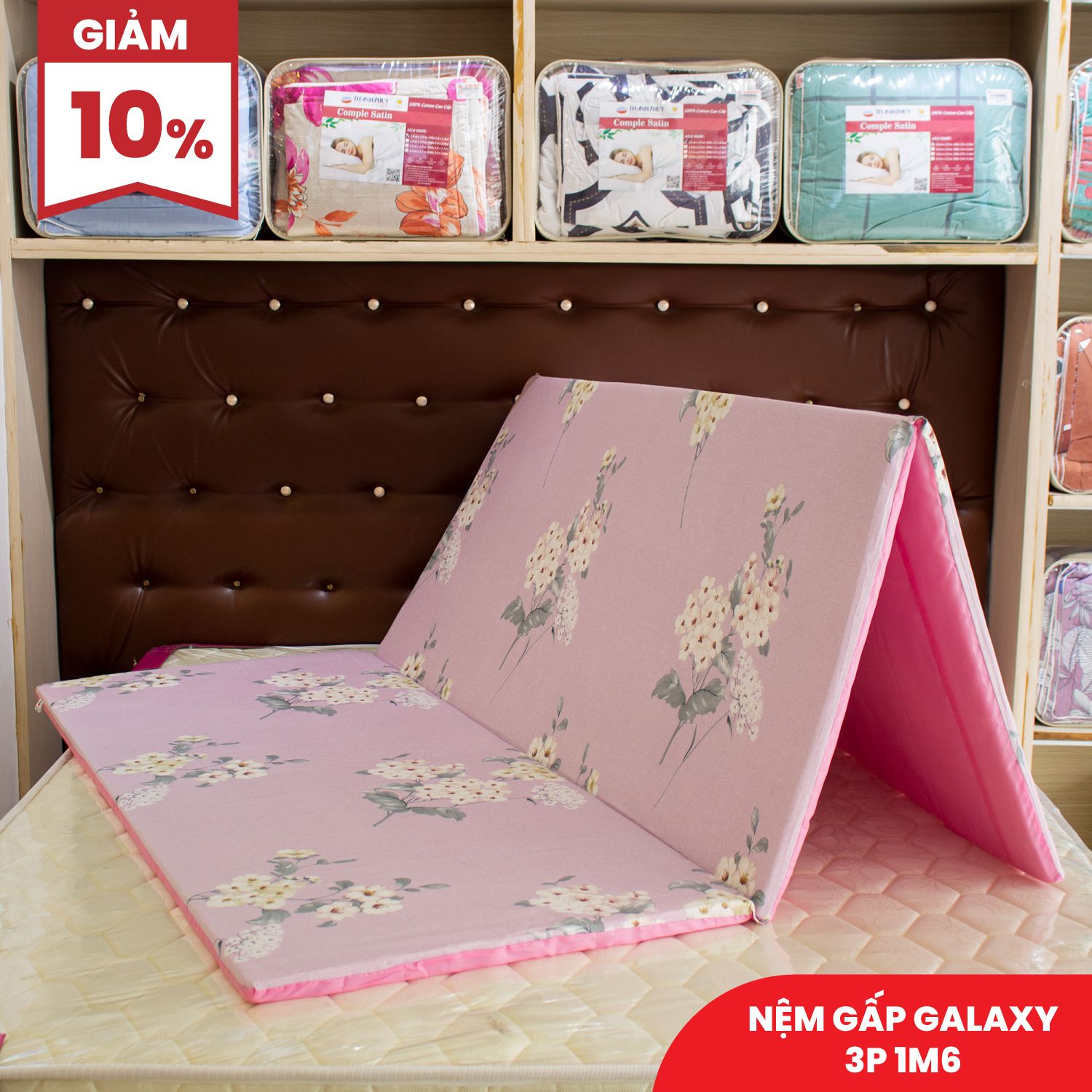  Nệm Bông Ép Gấp Galaxy - Dày 3cm 