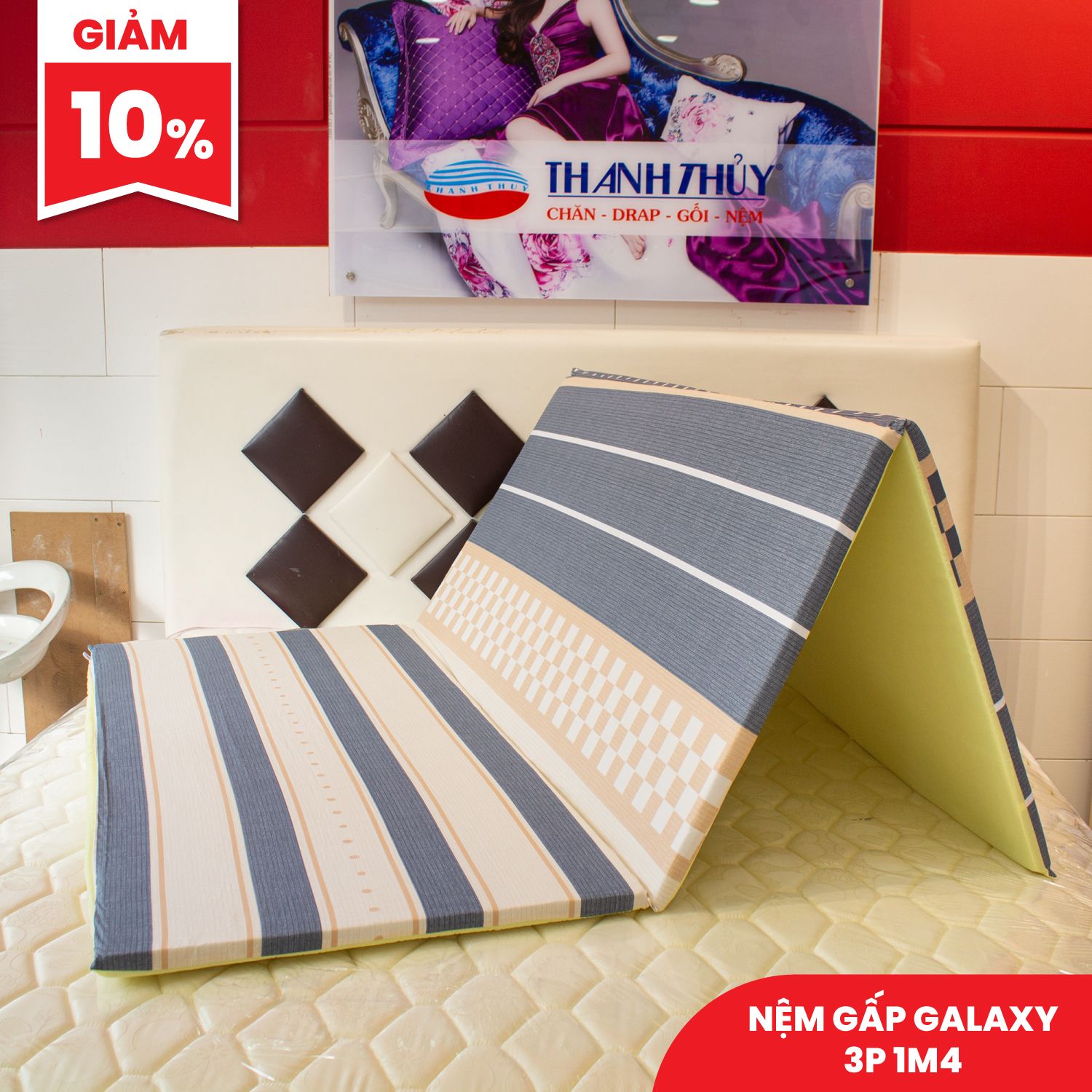  Nệm Bông Ép Gấp Galaxy - Dày 3cm 