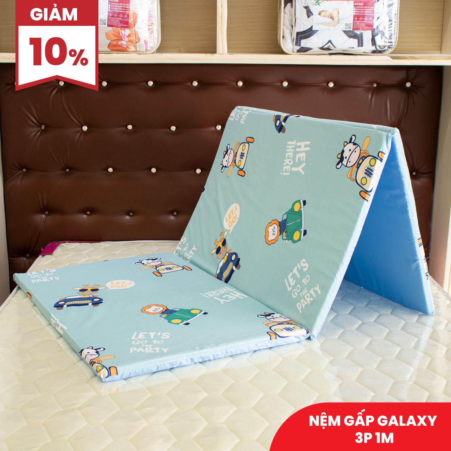  Nệm Bông Ép Gấp Galaxy - Dày 3cm 