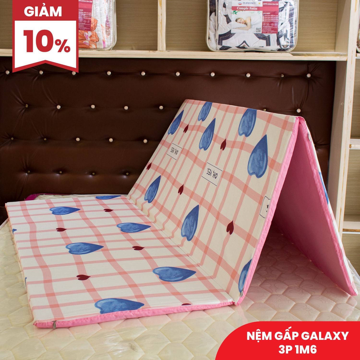  Nệm Bông Ép Gấp Galaxy - Dày 3cm 