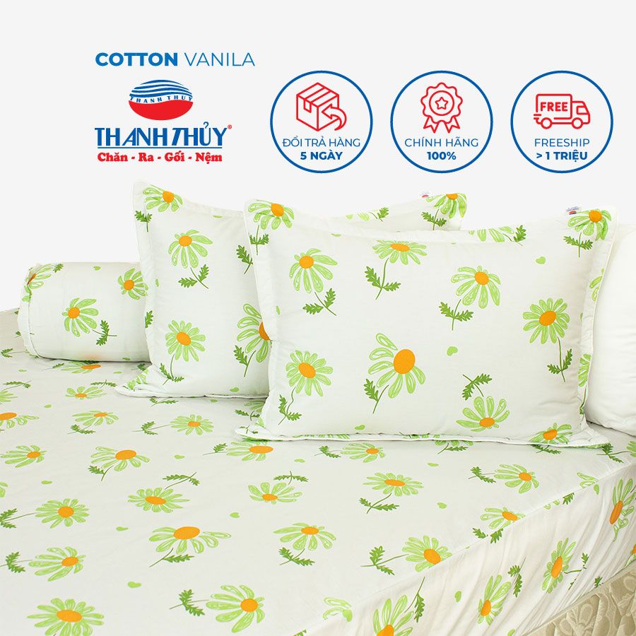  Bộ Ga Bọc Cotton Vanila (Vỏ Gối Lót Gòn) 461 
