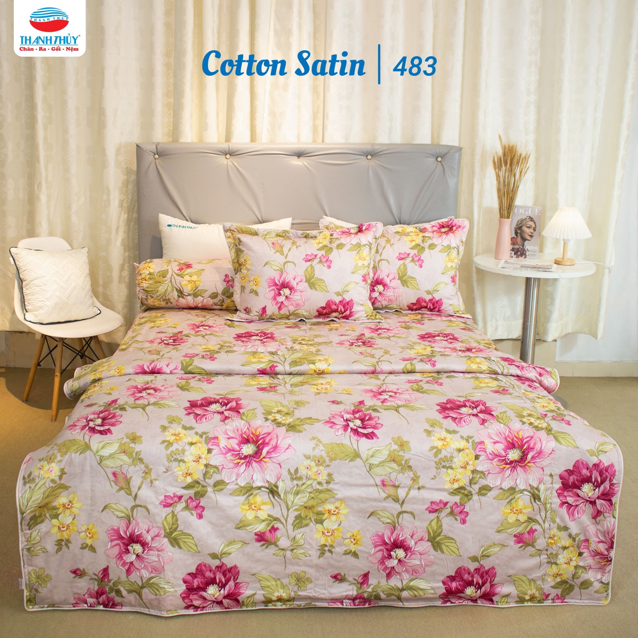  Bộ Ga Bọc Cotton Galaxy Satin 483 