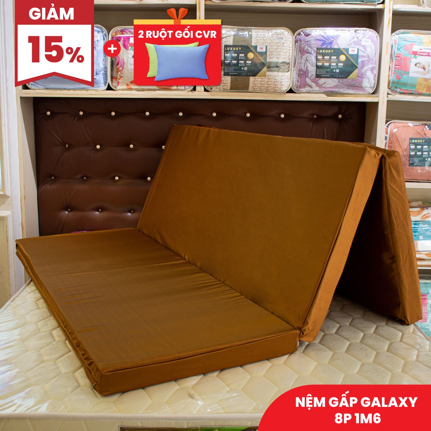  Nệm Bông Ép Gấp Galaxy - Dày 9cm 