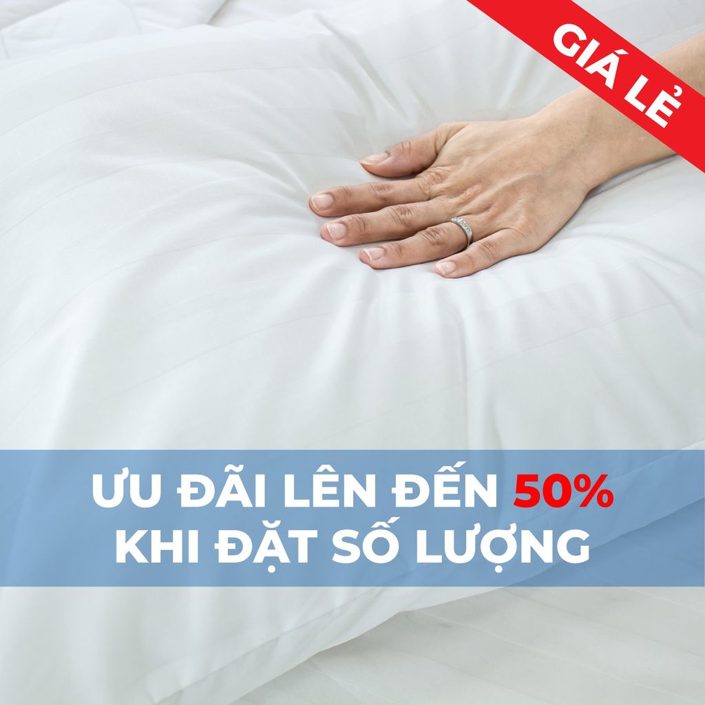  Áo Gối Trắng Sọc Chống Nhăn (ƯU ĐÃI LÊN ĐẾN 50% KHI ĐẶT HÀNG SỐ LƯỢNG) 