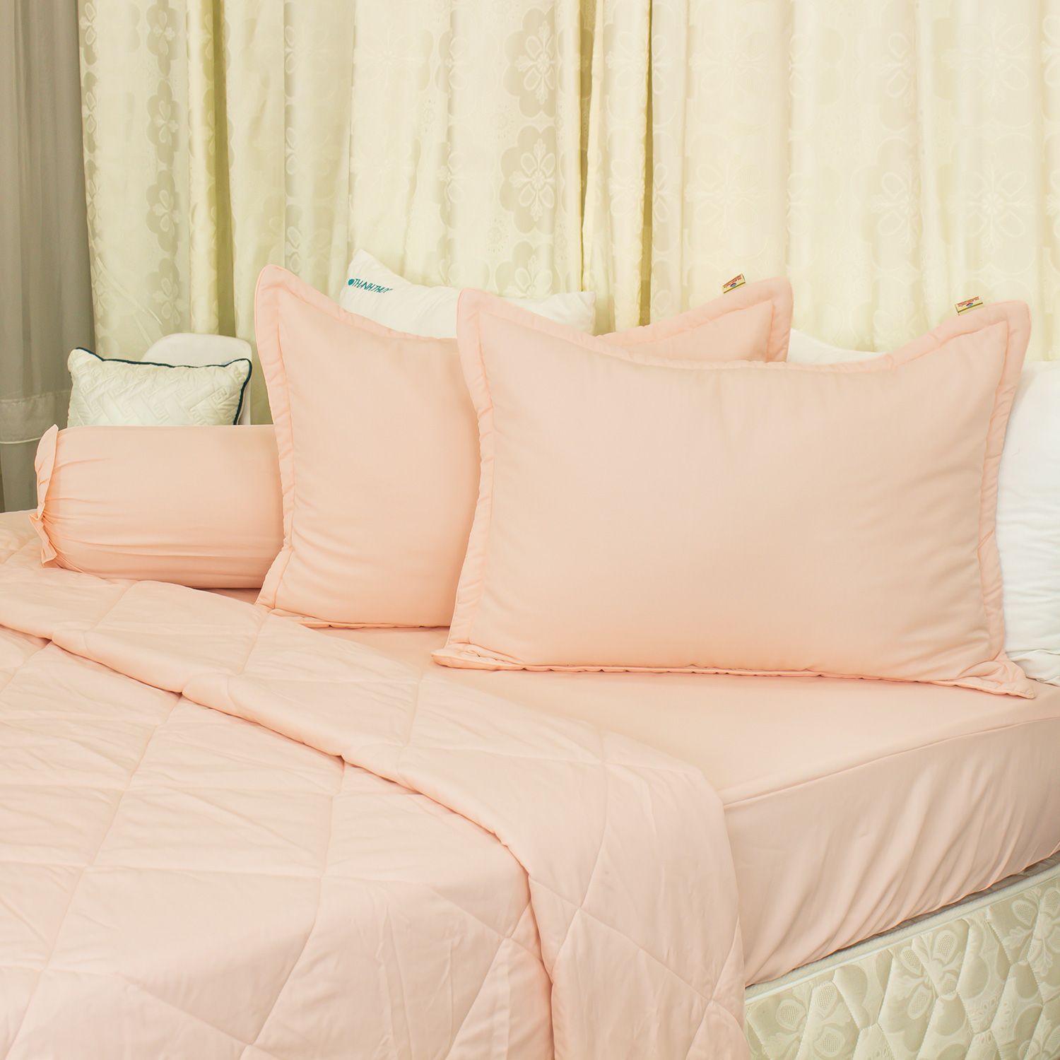  Bộ Ga Bọc Lụa Chevery Modal Màu Hồng Lợt (60) 