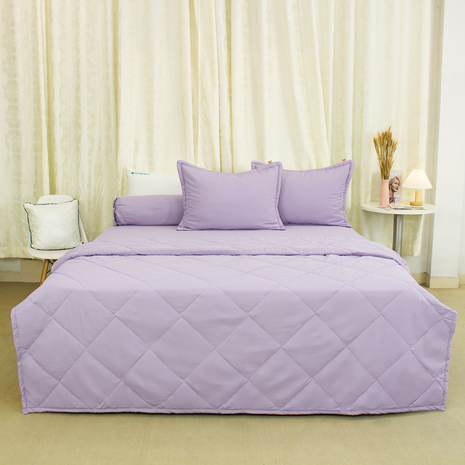  Bộ Ga Bọc Lụa Chevery Modal Màu Tím (72) 