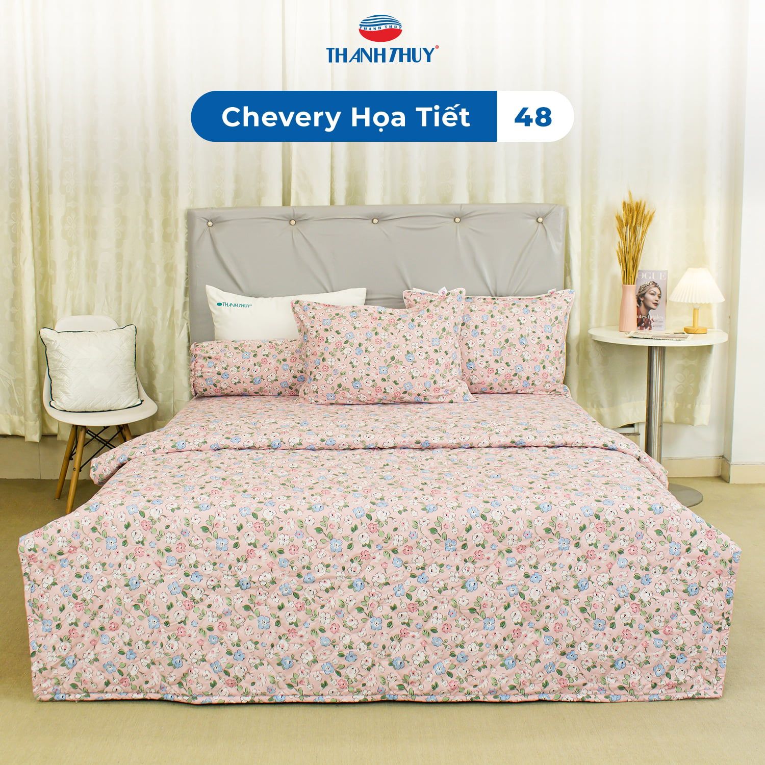  Bộ Ga Bọc Microfiber Chevery Họa Tiết 48 