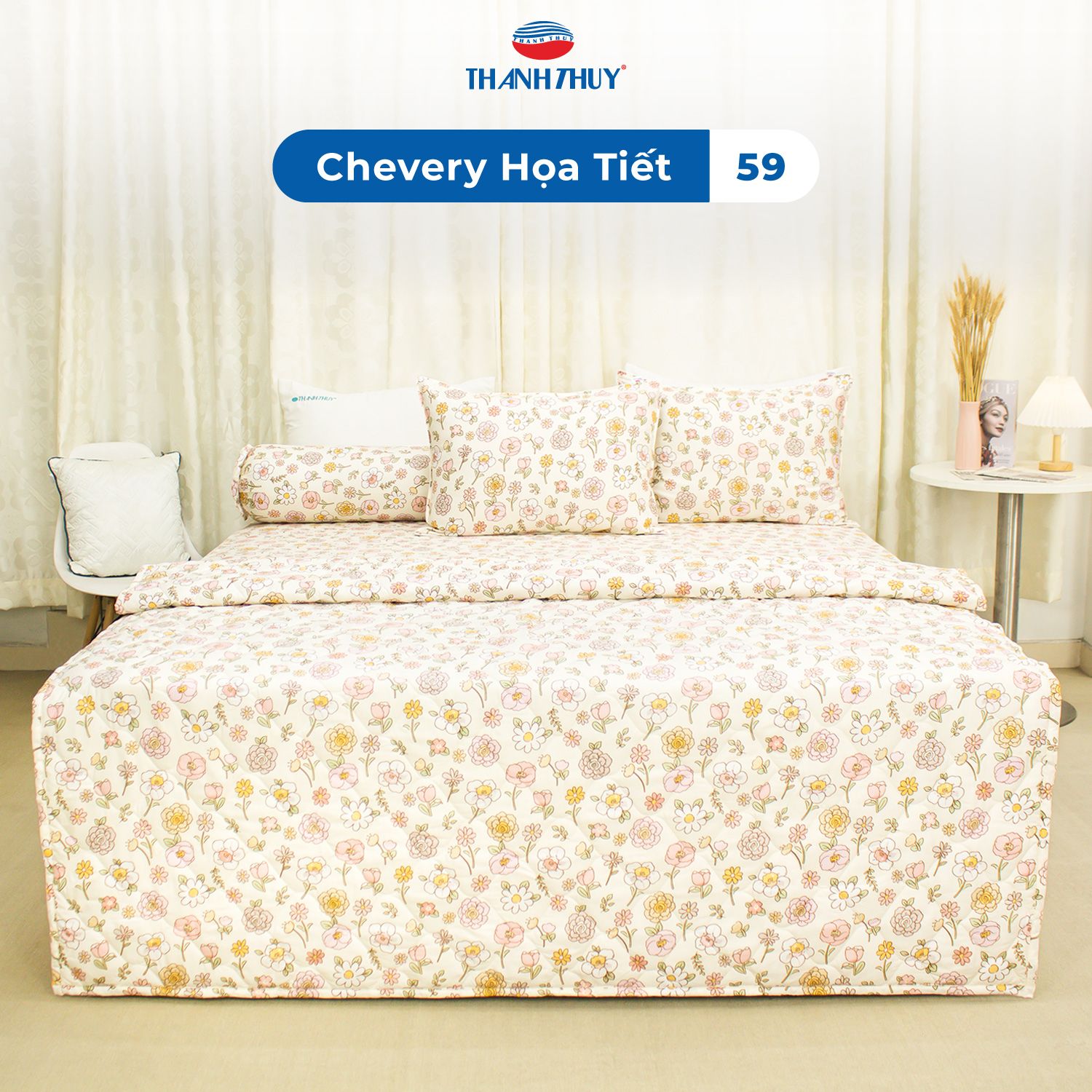  Bộ Ga Bọc Microfiber Chevery Họa Tiết 59 